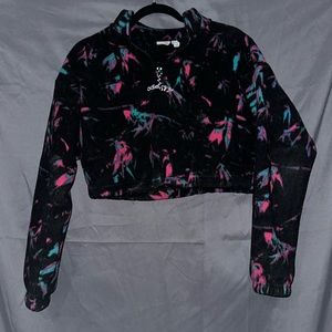 Adidas fleece crop pullover